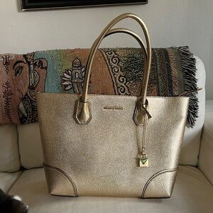 Michael Kors Shimmering Gold Tote Bag
